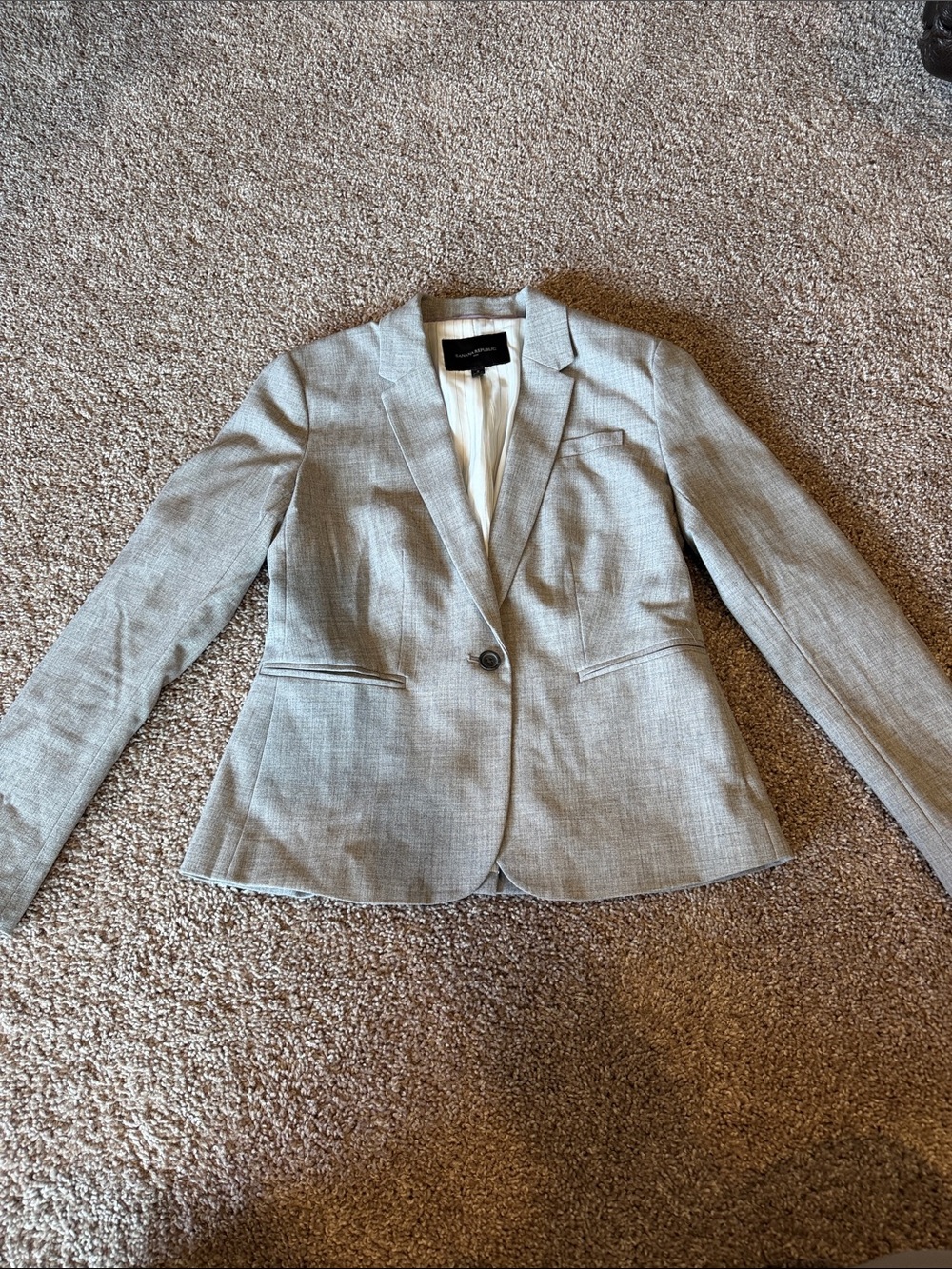 Banana Republic Light Gray Tailored Women's Blazer